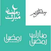 Vektor Illustration von einfach Arabisch Kalligraphie zum Ramadan kareem wünscht sich.