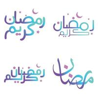 feiern Ramadan kareem mit elegant Gradient Kalligraphie Vektor Design.