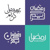 elegant und modern Arabisch Kalligraphie Pack zum heilig Monat von Fasten. vektor