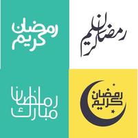 Vektor einstellen von einfach Arabisch Kalligraphie zum Muslim Grüße.