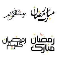 arabicum kalligrafi vektor illustration av ramadan kareem i svart.
