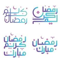 vektor illustration av lutning ramadan kareem kalligrafi för muslim firande.