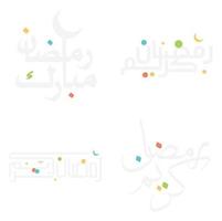 ramadan kareem vektor design med modern arabicum typografi.