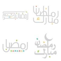 ramadan kareem arabicum kalligrafi design. vektor illustration för hälsning kort.