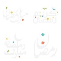 elegant Ramadan kareem Kalligraphie zum islamisch Monat von Fasten. Arabisch Logo Design. vektor