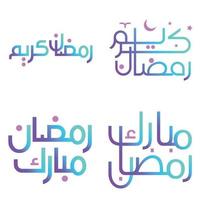 elegant Gradient Ramadan kareem Vektor Design mit islamisch Kalligraphie.