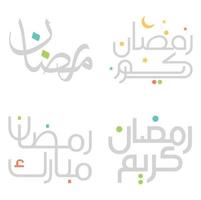 ramadan kareem vektor design med arabicum kalligrafi för islamic hälsningar.