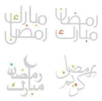feiern Ramadan kareem mit Vektor Illustration von islamisch Arabisch Kalligraphie.