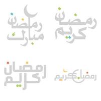 Ramadan kareem Gruß Karte mit islamisch Arabisch Typografie Design. vektor