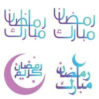 elegant Gradient Ramadan kareem Vektor Design mit islamisch Kalligraphie.