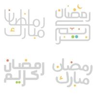 Ramadan kareem Vektor Design mit Arabisch Kalligraphie zum Muslim Segen.