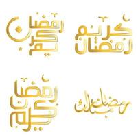 golden Ramadan kareem Arabisch Kalligraphie Vektor Design zum das heilig Monat von Ramadan.