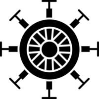 Schiffsruder-Vektorsymbol vektor