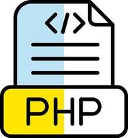 php-Datei-Vektor-Icon-Design vektor