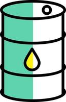 Design von Ölfässern mit Vektorsymbolen vektor