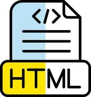 HTML-Datei-Vektor-Icon-Design vektor