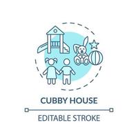 cubby house koncept ikon vektor