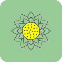 Sonnenblumen-Vektor-Icon-Design vektor