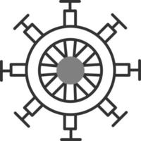 Schiffsruder-Vektorsymbol vektor