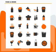 einstellen Vektor Symbole Über Essen und trinken