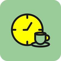 kaffe ha sönder vektor ikon design