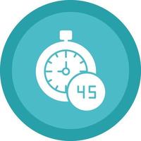 45 Minuten Vektor-Icon-Design vektor