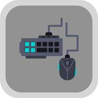 Gaming-Tastatur und Maus-Vektor-Icon-Design vektor