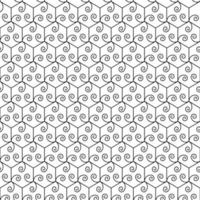 schwarz Weiß gescrollt geometrisch nahtlos Vektor Muster