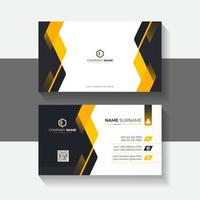 kreativ modern Geschäft Karte Vorlage mit schwarz und Gelb Einzelheiten Vektor Vorlage zum Geschäft
