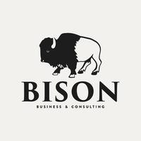 einzigartig Bison Logo Vektor finanziell