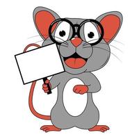 söt mus djur tecknad vektor