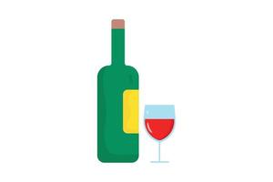 Wein Glas Symbol Illustration. Symbol verbunden zu trinken. eben Symbol Stil. einfach Vektor Design editierbar
