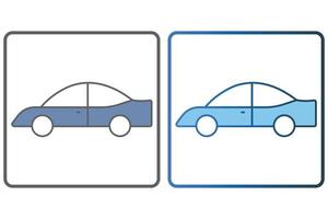 Auto Symbol Illustration. Symbol verbunden zu Auto Service, Auto Reparatur. zwei Ton Symbol Stil, geradlinig Farbe. einfach Vektor Design editierbar