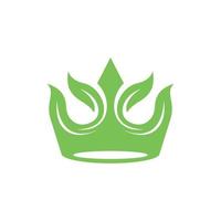 Krone Blatt Natur frisch einfach Logo Design vektor