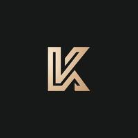 kreativ und Luxus k Gliederung Logo Design vektor