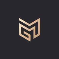 lyx och modern mg brev logotyp design vektor