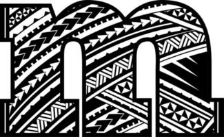 Maori Mandala Englisch Alphabet Briefe vektor