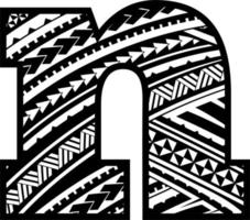 Maori Mandala Englisch Alphabet Briefe vektor