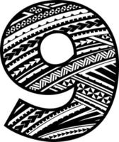 maori mandala engelsk alfabet brev vektor