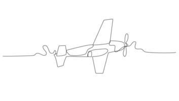 kontinuierlich Linie Kunst oder einer Linie Flugzeug Zeichnung zum Vektor Illustration, Geschäft Transport. Transport im das Luft. Grafik Design modern kontinuierlich Linie Zeichnung