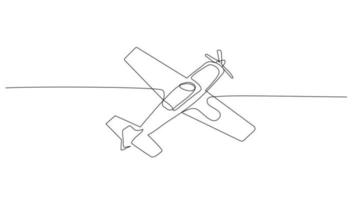 kontinuierlich Linie Kunst oder einer Linie Flugzeug Zeichnung zum Vektor Illustration, Geschäft Transport. Transport im das Luft. Grafik Design modern kontinuierlich Linie Zeichnung