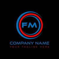 fm Brief Logo kreatives Design. FM einzigartiges Design. vektor