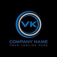 vk Brief Logo kreativ Design. vk einzigartig Design. vektor