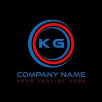 kg brev logotyp kreativ design. kg unik design. vektor