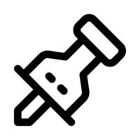 Push-Pin-Symbol für Ihre Website, Ihr Handy, Ihre Präsentation und Ihr Logo-Design. vektor