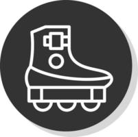 Rollschuh-Vektor-Icon-Design vektor