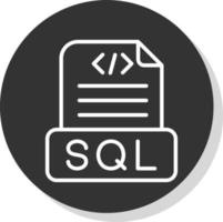 SQL-Datei-Vektor-Icon-Design vektor