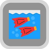 Flosse Schwimmen Vektor Icon Design