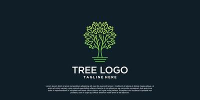 Baum Logo Design einfach Konzept Prämie Vektor
