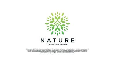 Natur Logo Design mit einzigartig Konzept Prämie Vektor Teil 2